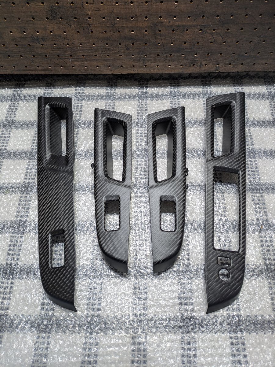 SUBARU WRX STI VAB ドライカーボン製 パワーウインドウ スイッチパネルカバー4点セット 艶消し VMG VM4 レヴォーグ 新品並拍卖