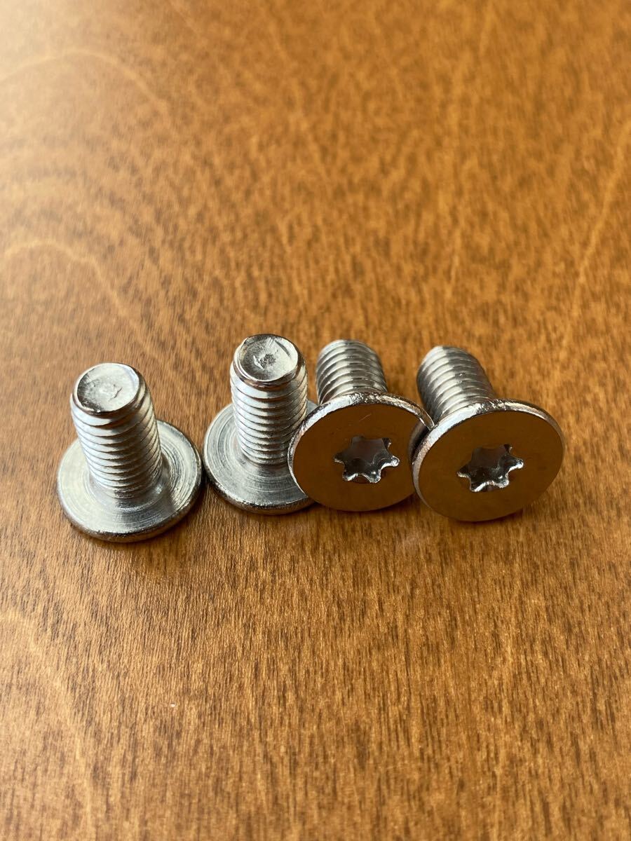 【送料無料】盗難防止ナンバープレートボルト 4個セット M6×12mm ステンレス 低頭 スリムスタイリッシュボルト シルバー拍卖