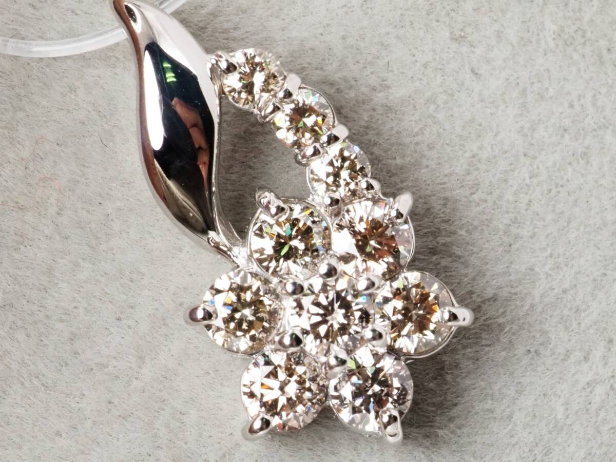 【8382A】Pt900 天然ダイヤモンド 0.80/2.0g ペンダントトップ拍卖