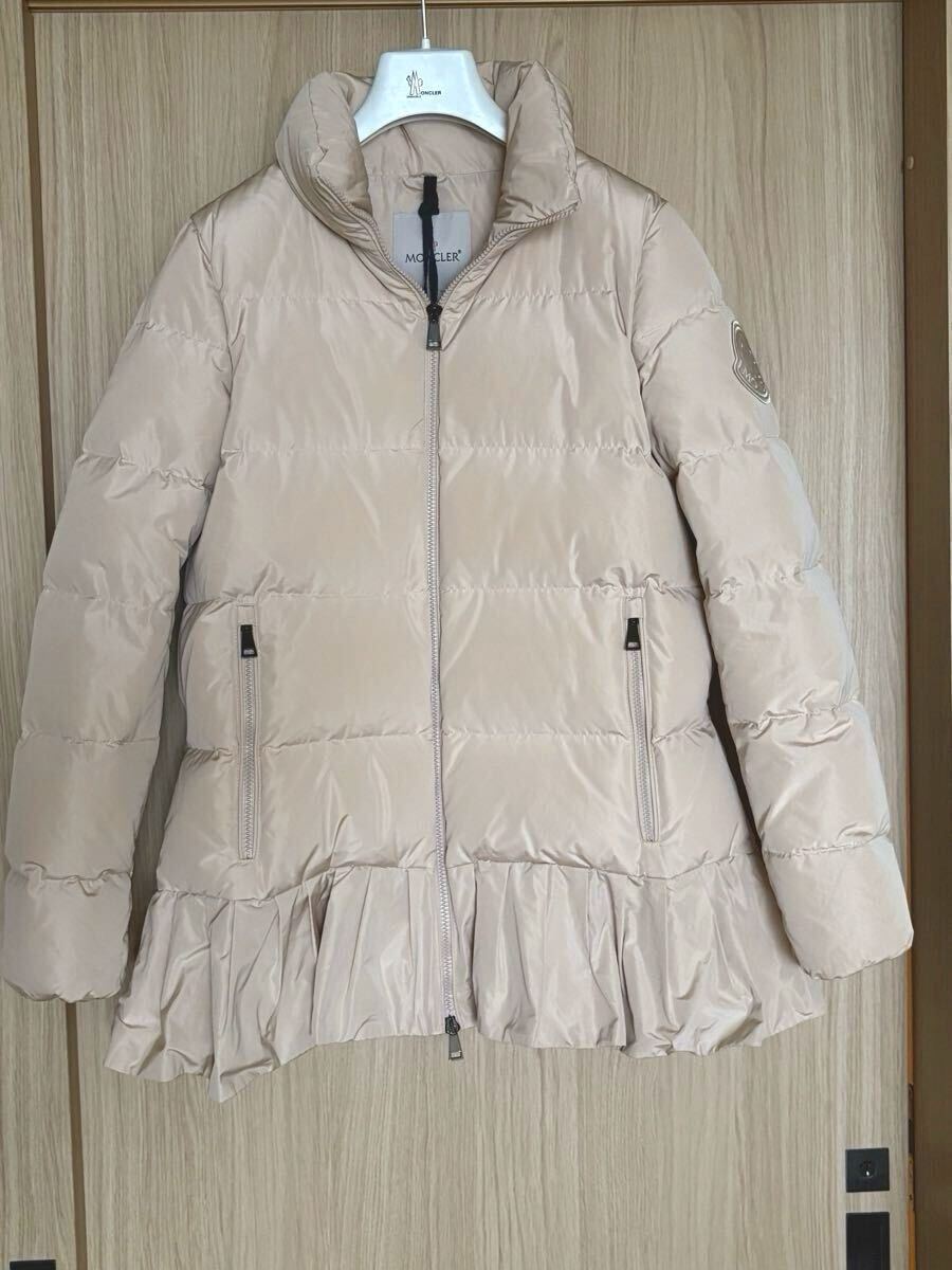 正規店購入 新品同様 モンクレール ダウンジャケット MONCLER BRUNEC サイズ2 ベージュ ピンクベージュ 本物保証拍卖