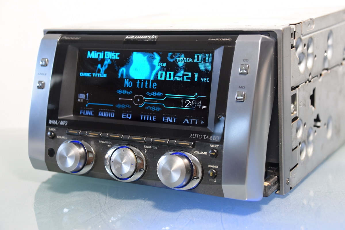 Carrozzeria FH-P009MD 有機EL搭載 CD MDプレーヤー 当時最上級機種 DSP EQ OEL WMA MP3 WAV MDLP カロッツェリア 旧車 整備済 保証付 ④拍卖