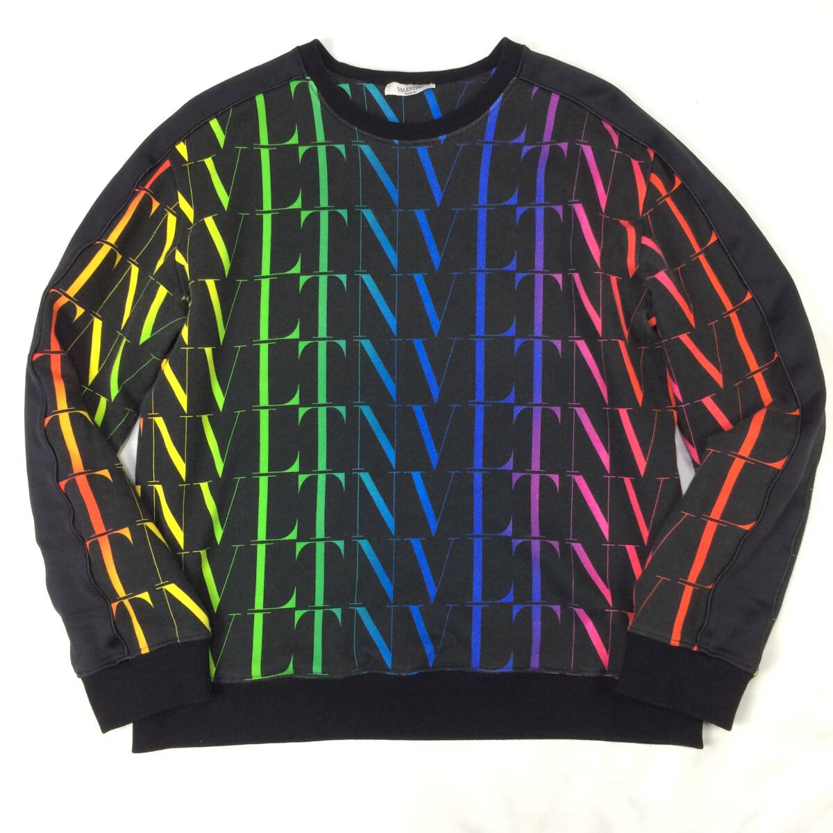 正規品 VALENTINO ヴァレンティノ VLTNロゴ レインボーカラー ヴァレンチノ 秋冬メンズ プルオーバー スウェット 長袖 スエット トレーナー拍卖
