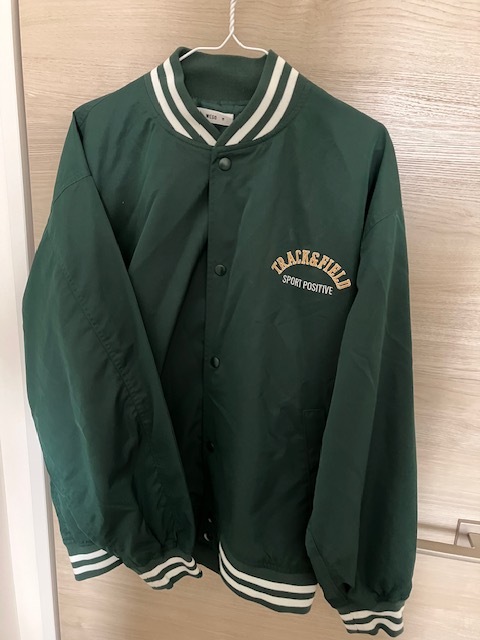 WEGO ウィゴー グラウンドコート ウインドブレーカー スタジアムジャンパー スタジャン Mサイズ グリーン バックプリント アメカジ拍卖
