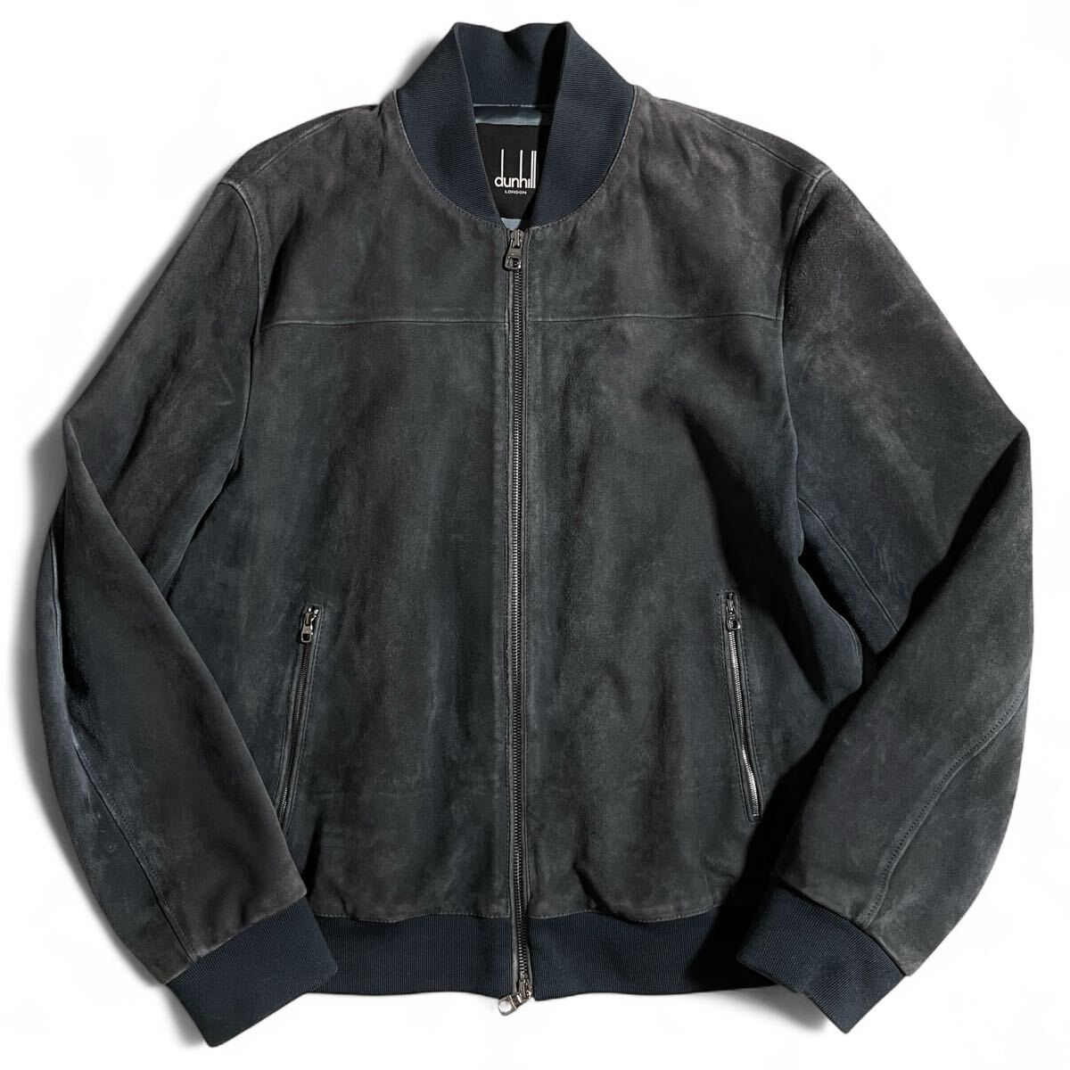 定価約35万円 最高級 ダンヒル Dunhill ボンバージャケット レザージャケット ゴートスウェード拍卖