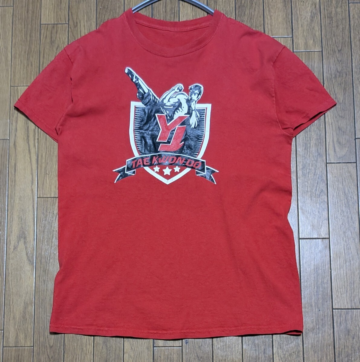 Taekwondo テコンドー 拳道 半袖 Tシャツ レッド 半袖Tシャツ Tシャツ 格闘技 韓国拍卖