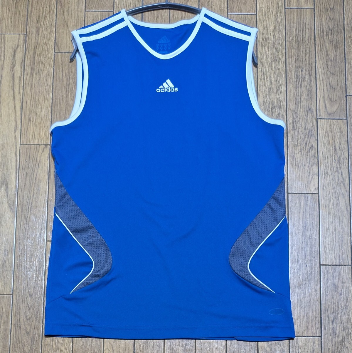 adidas アディダス ノースリーブTシャツ トレーニングウェア M ブルー ノースリーブ拍卖