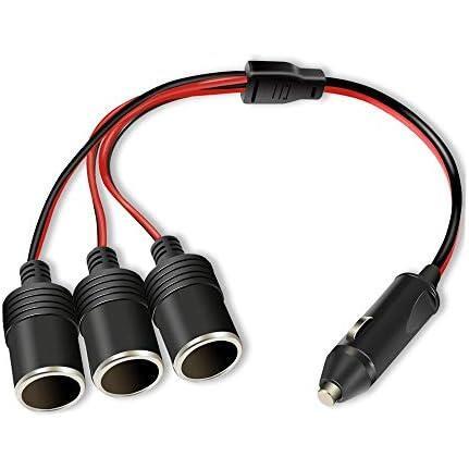 YFFSFDC 車のシガーライター シガーソケット 12V/24V車対応 3連 DC電源 延長ケーブル シガーアダプター 1〜3雌ソケット 3ウェイシガレット拍卖
