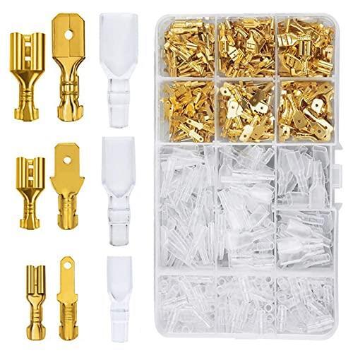 135個セット ギボシ端子 135個セット 汎用 防水 平型端子 絶縁スリーブ 圧着 接続 オス メス セット 配線接続 自動車 バイク 修理 加工 収拍卖