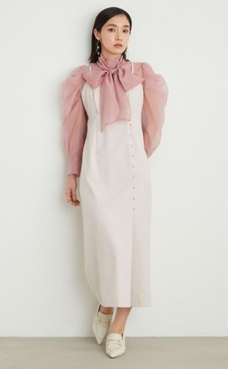 【超美品】 LILY BROWN ボウタイブラウスセットキャミワンピース 7号拍卖