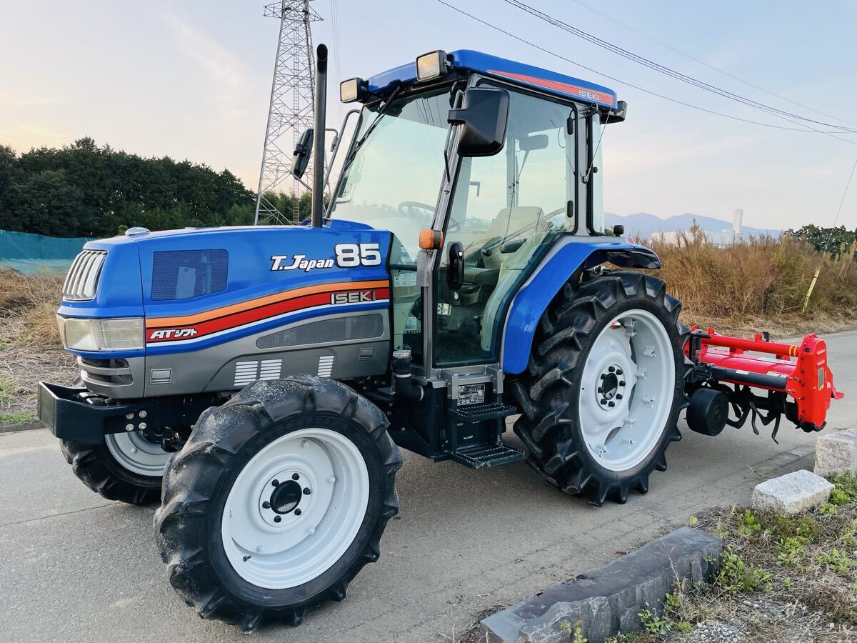 イセキ トラクター TJ 85 ☆ AT シフト ☆ハイスピード ☆ 85馬力 ☆ エアコンキャビン☆ 外部油圧出口付き ☆ パワステ ☆ 874 時間拍卖