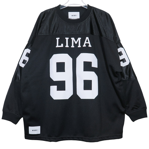 WTAPS ダブルタップス 25SS NETMINDER/LS/POLY ネットマインダー ロングスリーブ ホッケー シャツ メッシュ ジャージ ブラック Octz拍卖