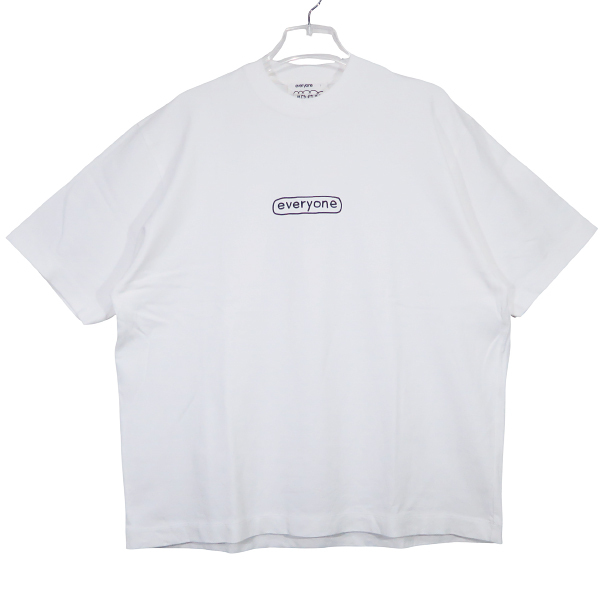 everyone エブリワン j.30000 SKETCHY LOGO SHORT SLEEVE TEE EV23-CS06 Tシャツ ホワイト クルーネック ショートスリーブ サイズL Octz拍卖