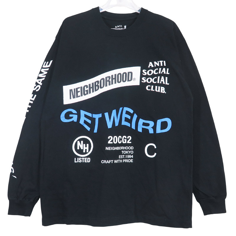 NEIGHBORHOOD ネイバーフッド x Anti Social Social Club 20AW ASSC-2/C-TEE.LS ロングスリーブ Tシャツ ロンT ブラック Octk拍卖