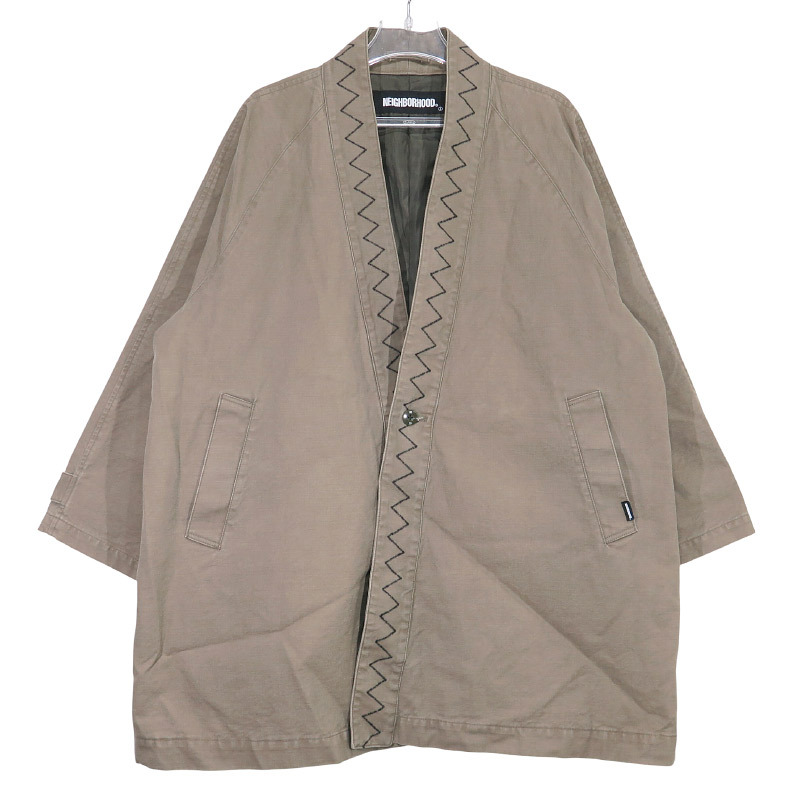 NEIGHBORHOOD ネイバーフッド 21AW KIMONO/C-COAT 212AQNH-JKM06 キモノ コート オリーブ ジャケット サイズS Octk拍卖