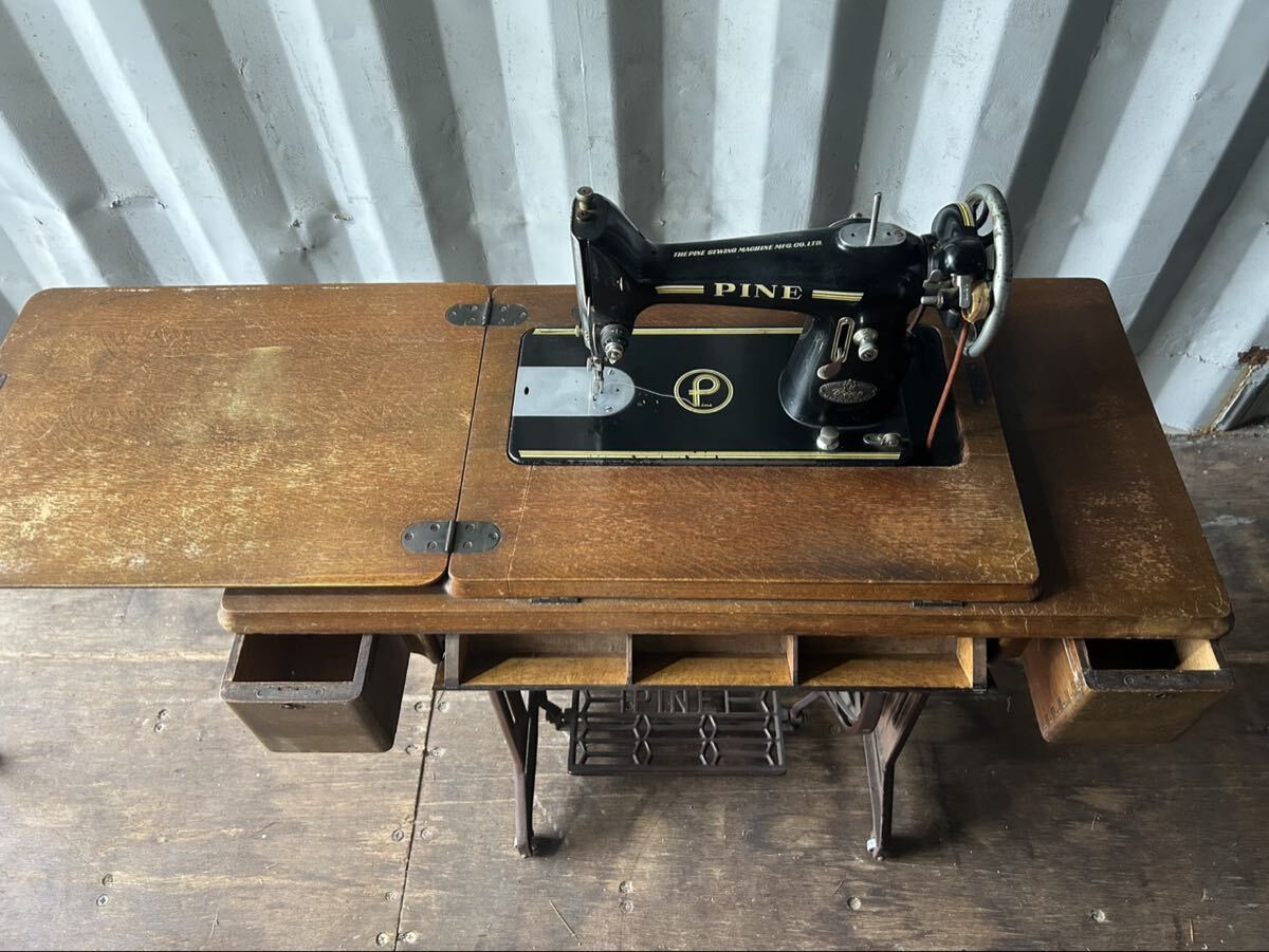 中古品☆PINE パイン 足踏みミシン ミシン P-4B ヴィンテージ 昭和レトロ レトロ インテリア アンティーク 家財便C 手渡し可能拍卖