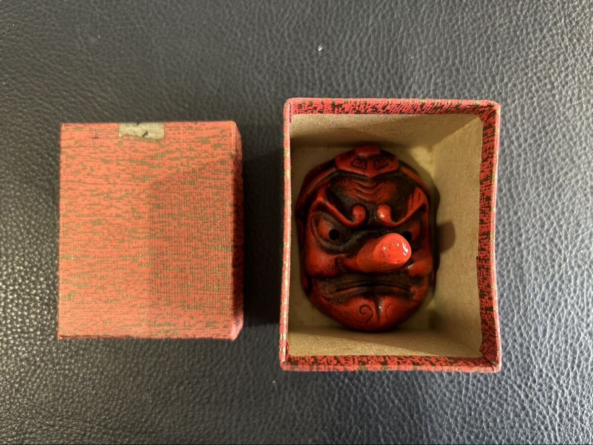 中古品☆南部鉄 天狗 文鎮 鉄製 金属工芸 時代物 縁起物 昭和レトロ 置物拍卖