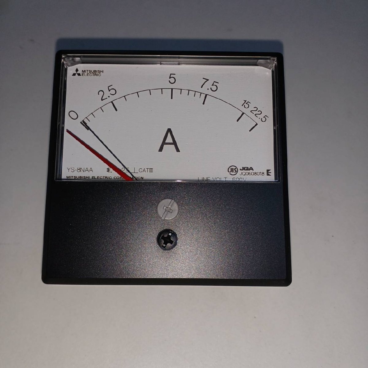 【新品未使用品】YS-8NAA 三菱指示電気計器 0-7.5-22.5A BR 三菱電機 B-8拍卖