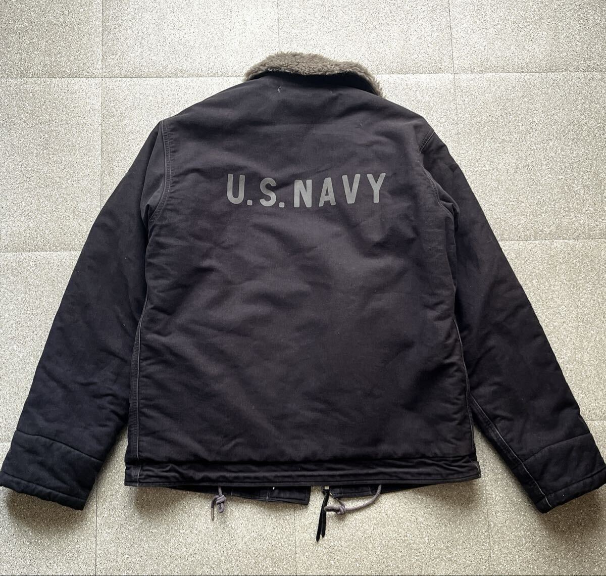 【US NAVY】BUZZ RICKSONS バズリクソン 東洋エンタープライズ BR12030 BR13901 N-1 デッキジャケット アルパカ モヘア サイズ38拍卖