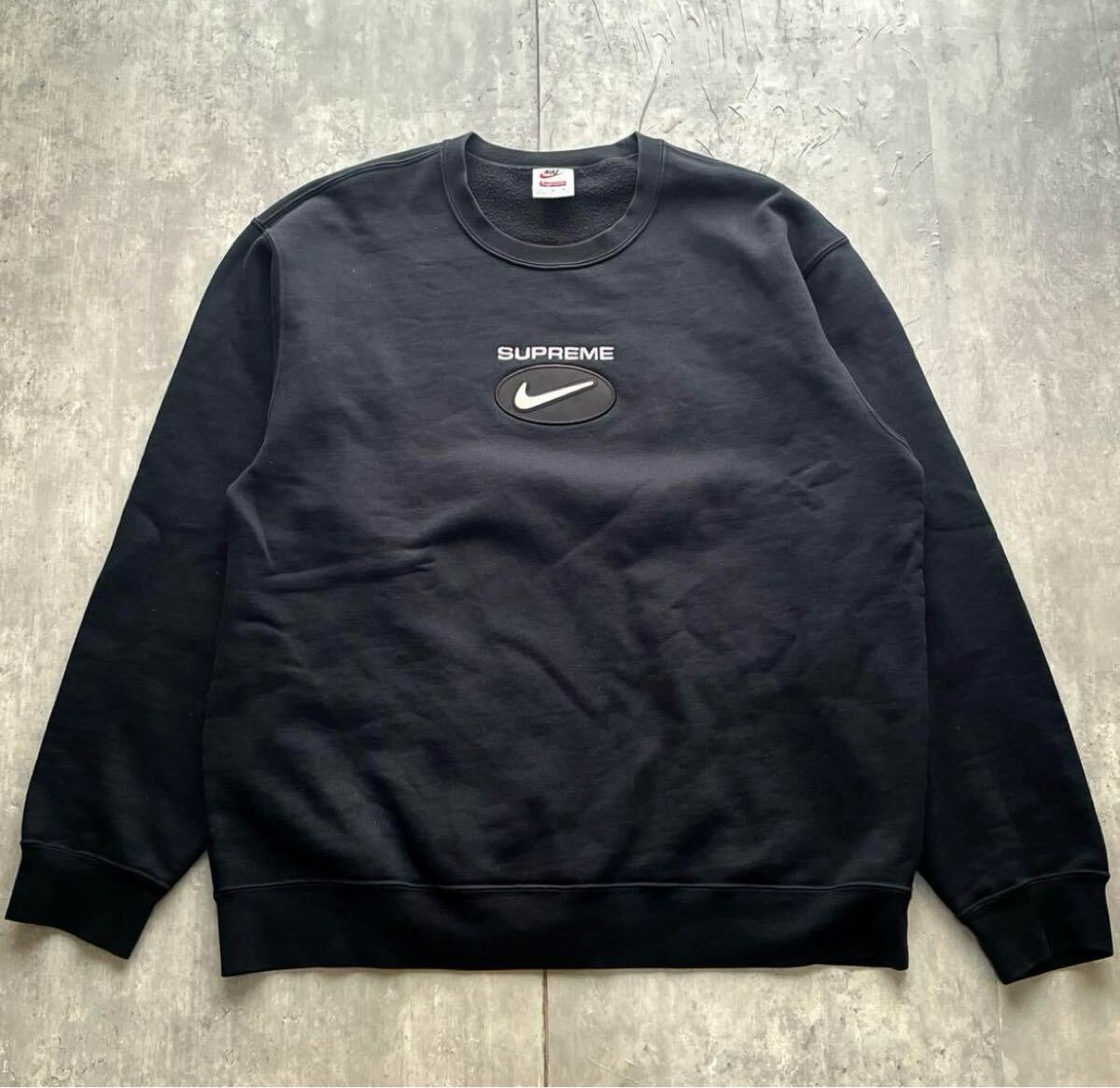 【Lサイズ 20aw 】Supreme NIKE Jewel Crewneck シュプリーム ナイキ コラボ スウェット ワッペン トレーナー ブラック 拍卖