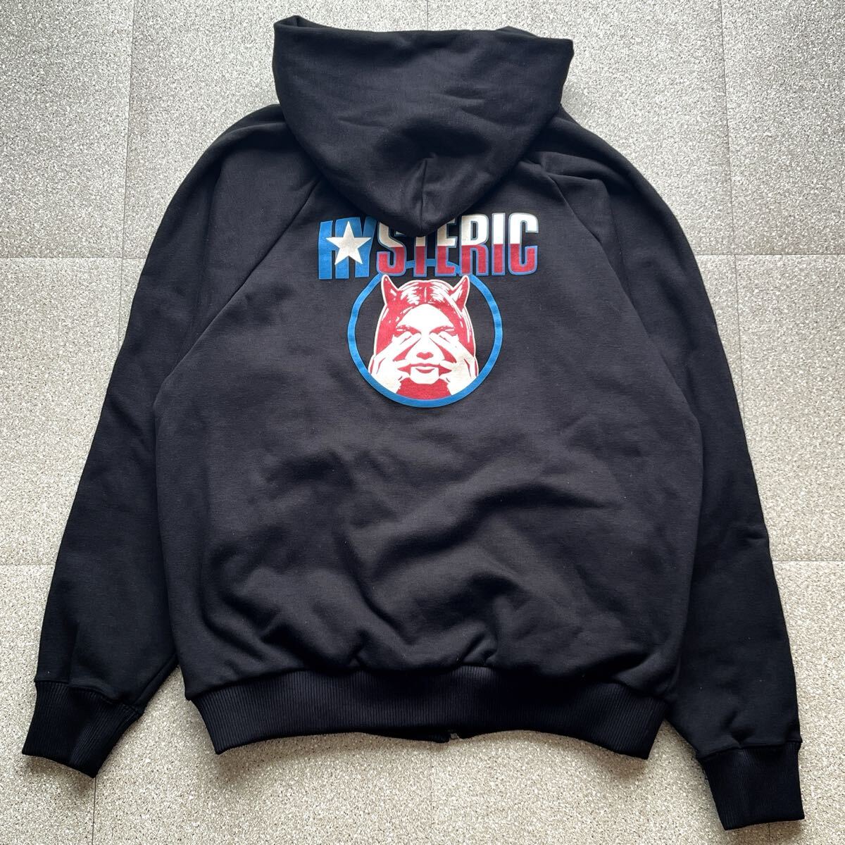 【ユニセックス EVIL STAR 悪魔ガール】 HYSTERIC GLAMOUR ヒステリックグラマー ヒスガール パーカー 完売 裏起毛y2k アメカジ 拍卖