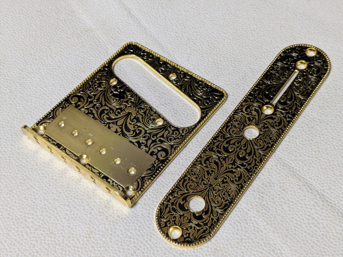 彫金タイプ ブリッジ&コントロール メタルプレートセット 金色拍卖