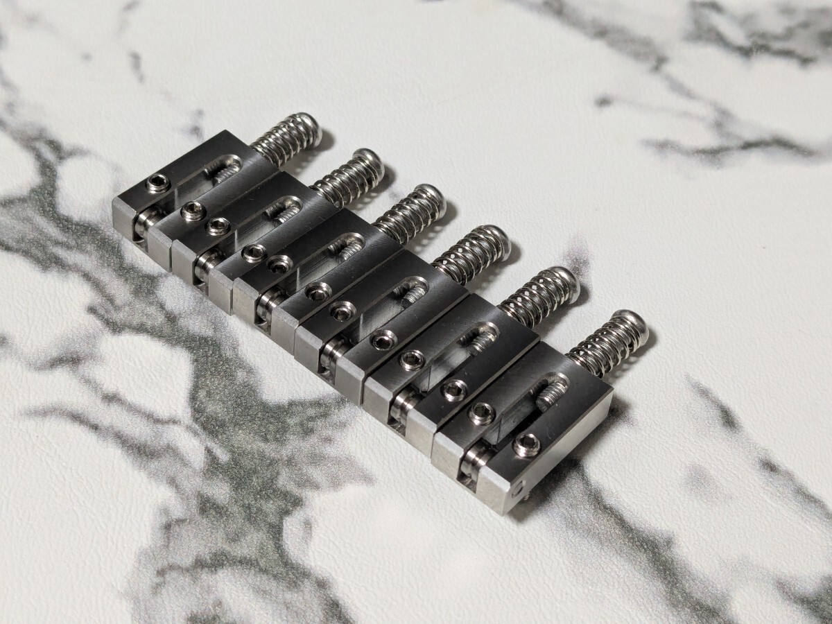 ステンレス ローラー サドル ×6 SET ギター用 10.5拍卖