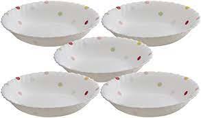 ★新品・iwaki・クリスマス・ハロウィン・パーティー・イワキ・ファミエット・ドット・水玉・5枚・深皿★拍卖