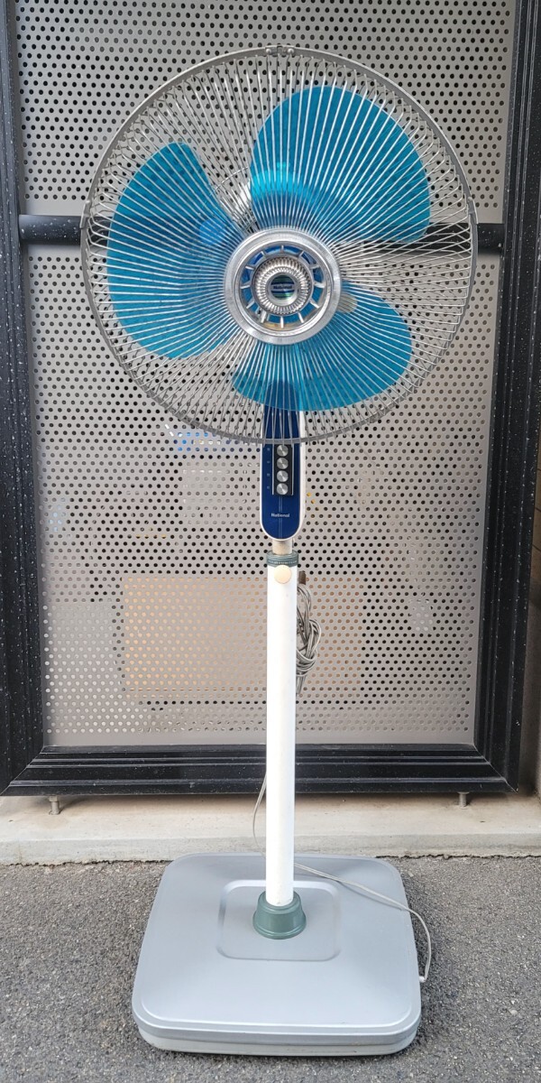 National ナショナル F-K401C 大型扇風機 フロアースタンド扇 羽根径40cm ブルー 扇風機 アンティーク 動作確認済拍卖