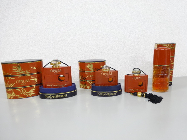 4点セット まとめて 未使用品含む Yves Saint Laurent イヴ サンローラン OPIUM オピウム 25ml 15ml 7.5ml 香水 フレグランス ヴィンテージ拍卖