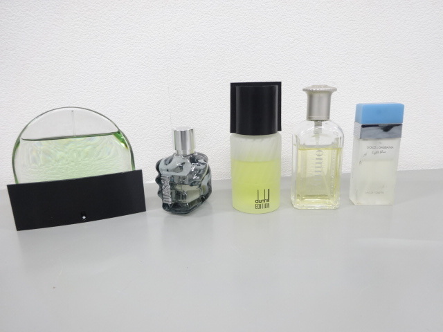 5点セット まとめて ドルガバ ダンヒル トミー モンブラン ディーゼル ライトブルー エディション プレゼンス オンリーザブレイブ 他 香水拍卖