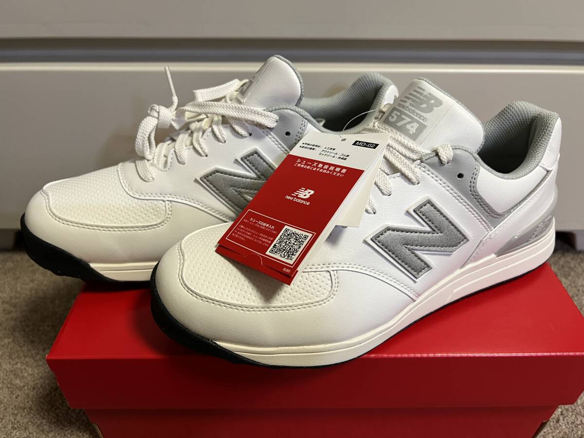 16,940円送料無料ニューバランスゴルフ新品定番系メンズ26.0白UGS574S3紐スパイクレス拍卖