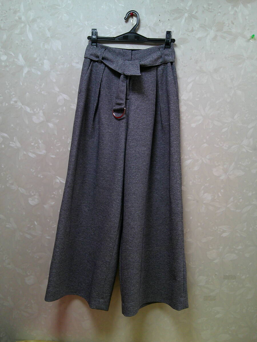 252 ナチュラルビューティーベーシック♪ タック ワイド パンツ 美品拍卖