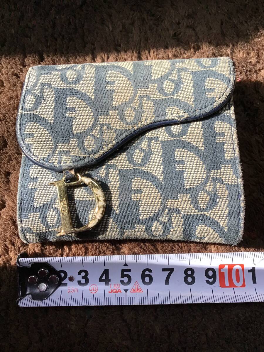 Christian Dior D金具 2つ折り財布 ディオール サドル 折財布 財布 トロッター Christian Dior拍卖