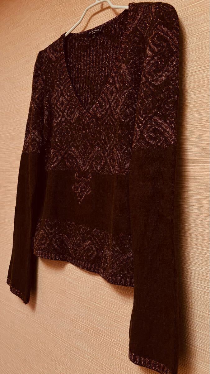 ETRO エトロ イタリア製 カシミヤ混セーター ブラウン拍卖