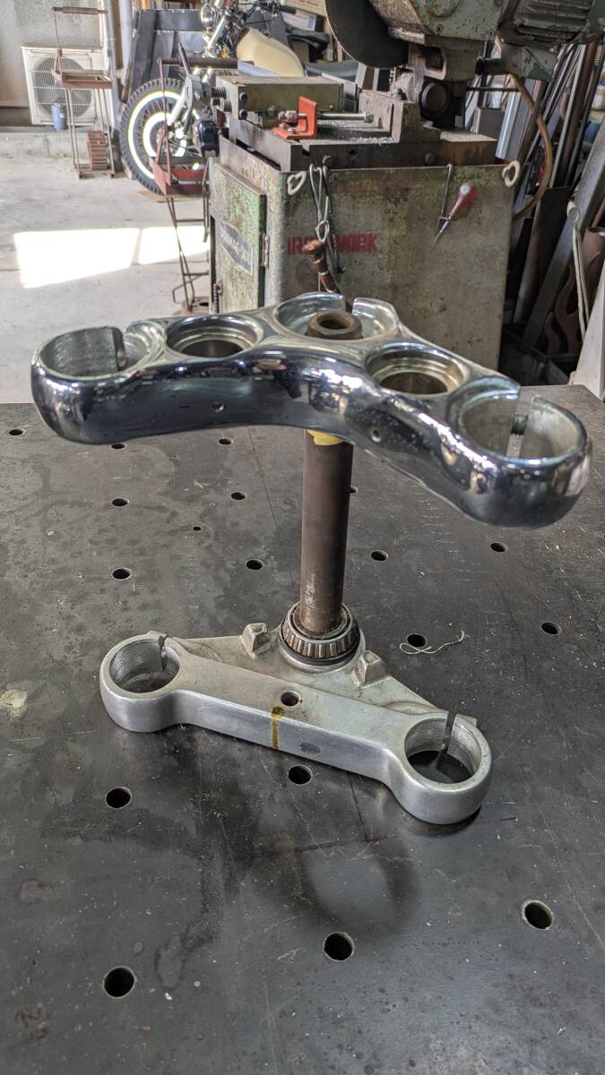 ナロートリプルツリー 39mm→41mm加工品 ステアリング 4速フレーム chopper 拍卖