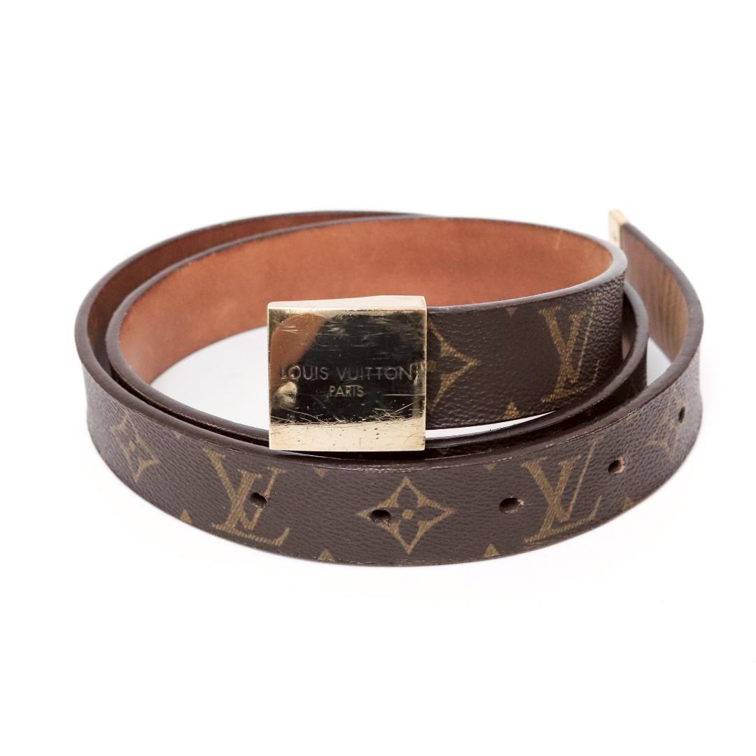 ルイヴィトン モノグラム サンチュールキャレ 95cm±3 箱付 仏製 1057拍卖