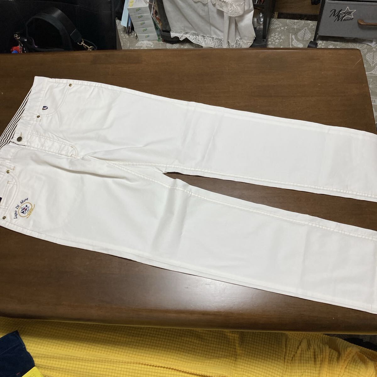 新品シナコバ パンツ92 定価31900円 SINACOVA 白 ストレッチ拍卖