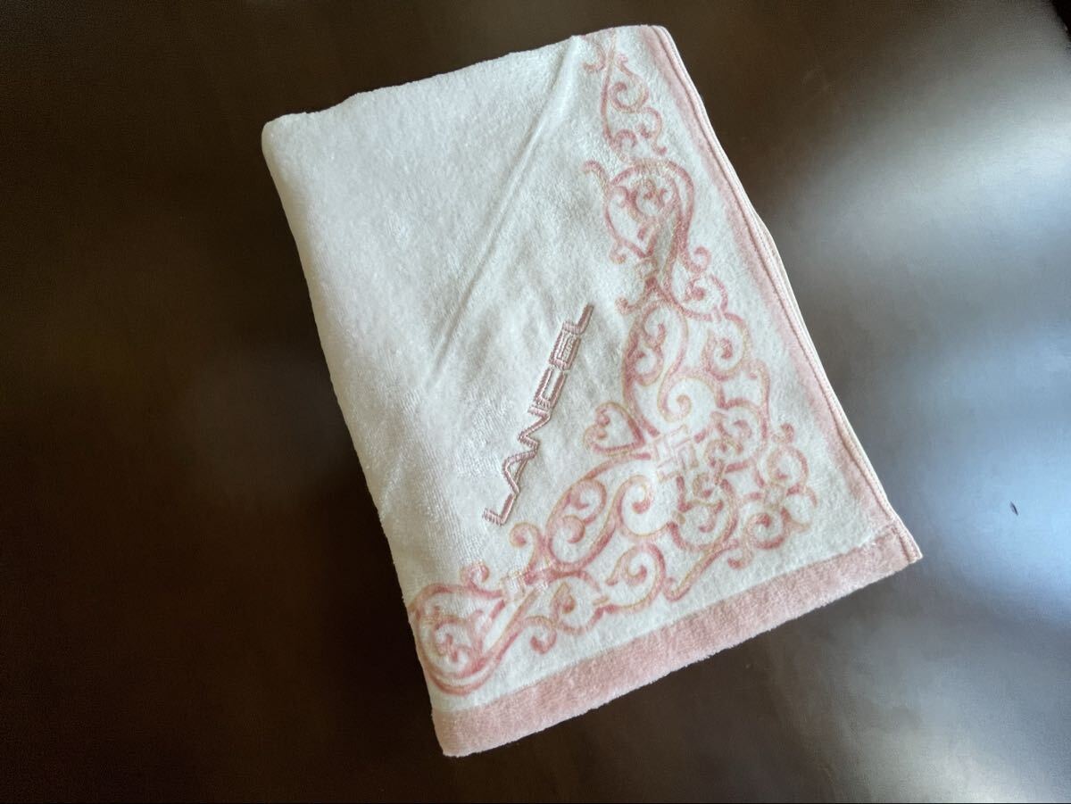 新品【LANCEL】ランセル バスタオル (120cm×60cm)ピンク 綿100%拍卖