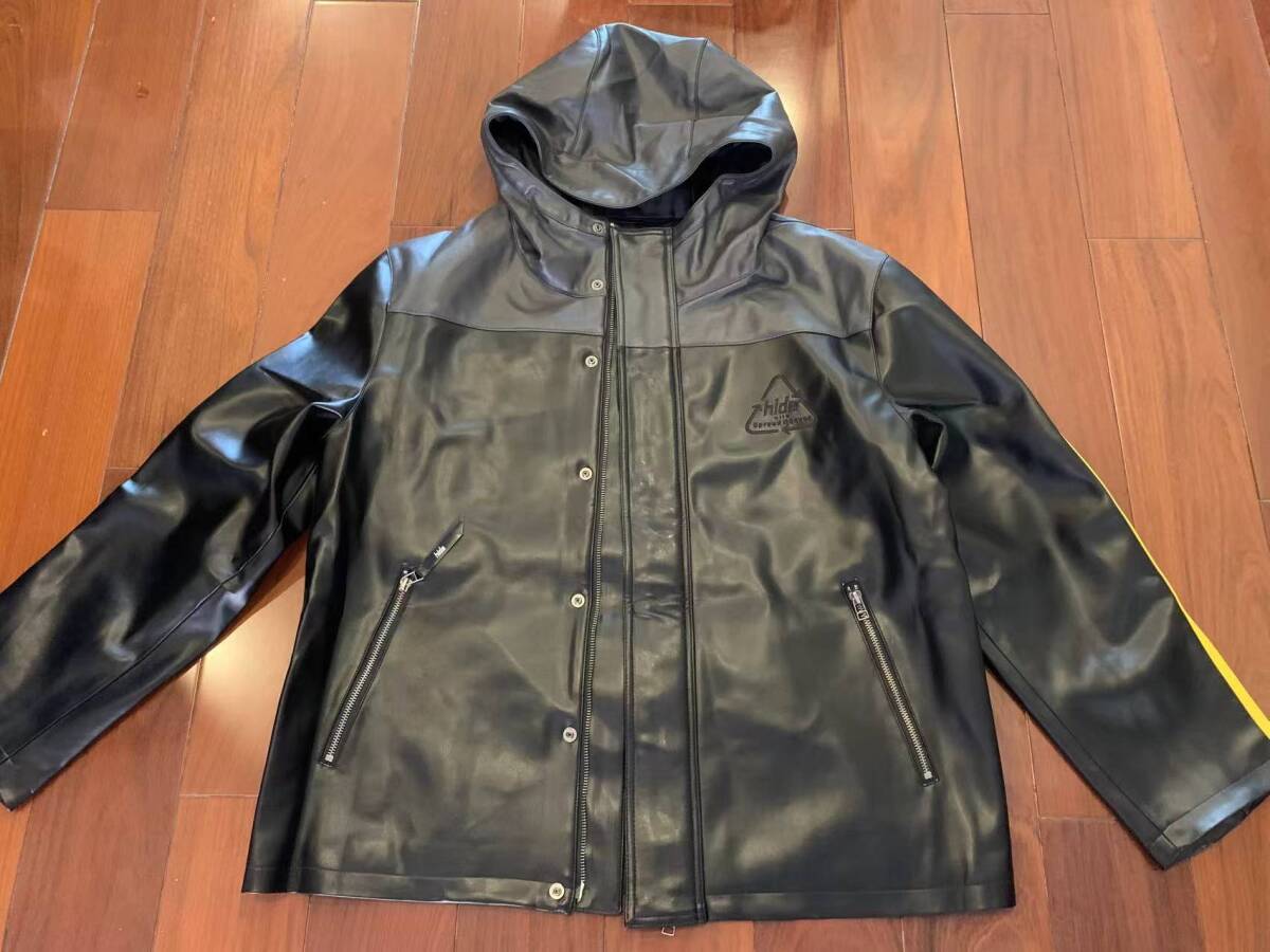 ★未着用新品 glamb × hide Leather Line Parkaパーカー/ヒデレザーラインパーカー♪送料込み拍卖