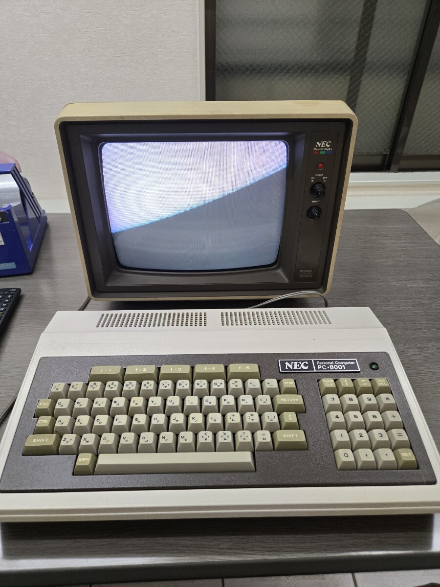 キャラクタディスプレイ NEC PC-8001 PC-8048K JC-1023D 通電確認済  アンティーク ブラウン管 パソコン レトロPC ★送料無料★拍卖