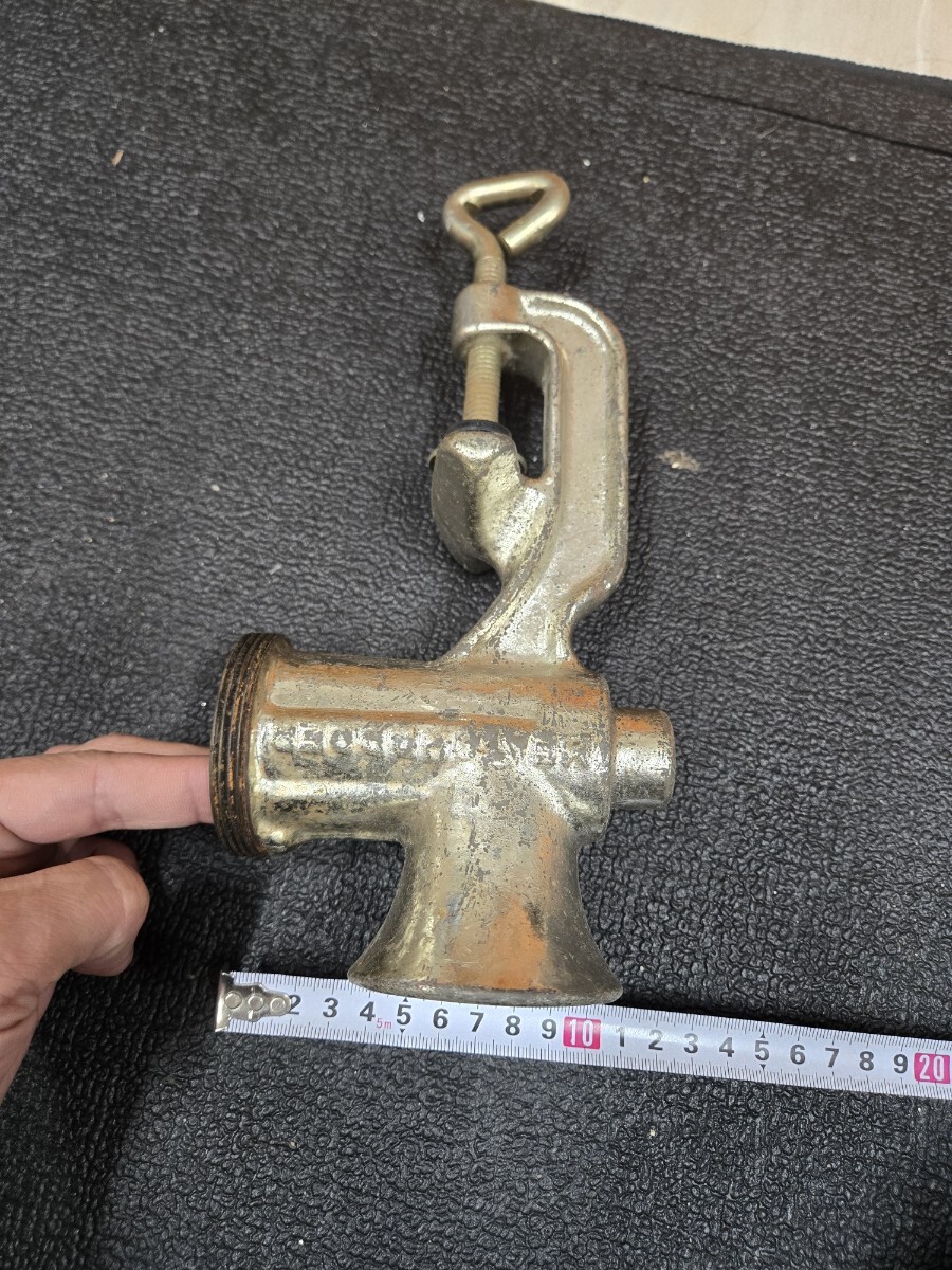 肉挽き器? ミートチョッパー? 日本製 昭和レトロ 本体のみ 使い方わかりません。 中古 ★送料無料★拍卖