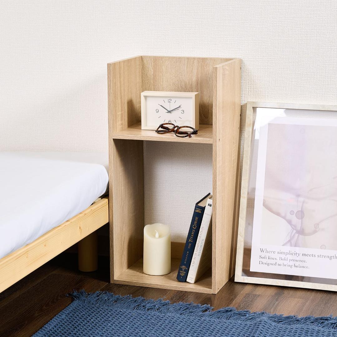 コの字ラック(アッシュナチュラル)単品 2段 収納棚 横置き可能 UF2 ash木 1拍卖