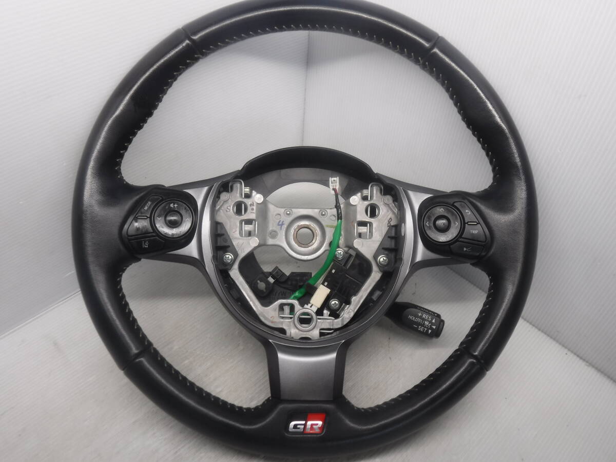 トヨタ 純正 ZVW52 プリウス PHV GRスポーツ レザー ステアリング ハンドル 50 中古拍卖