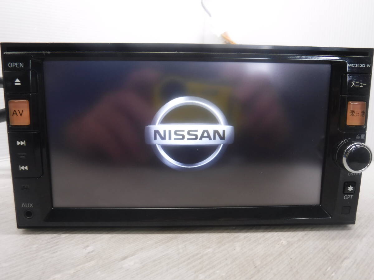 (2)日産 純正 オプションナビ MC312D-W CD/DVD/SD/Bluetooth/フルセグTV 中古拍卖