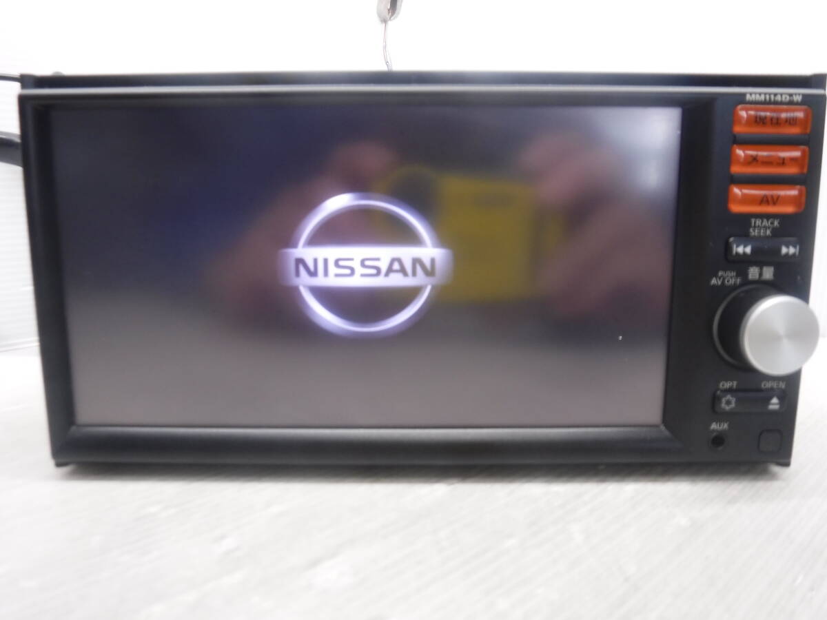 日産 純正 オプションナビ MM114D-W CD/SD/フルセグTV 中古拍卖