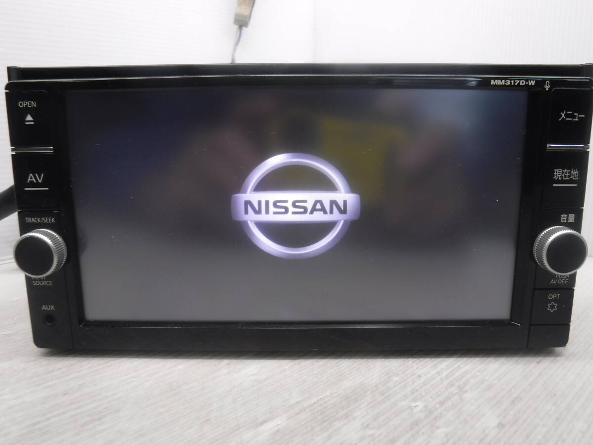 日産 純正 オプションナビ MM317D-W CD/DVD/SD/Bluetooth/フルセグTV 中古拍卖