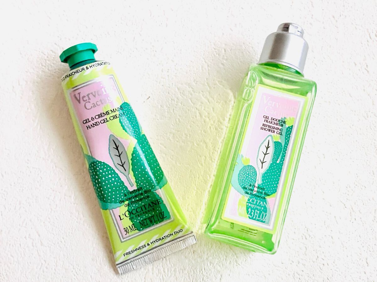 送料無料★新品未使用★ロクシタン カクタスヴァーベナ 2点セット ハンドクリーム 30ml アイシーシャワージェル 70ml ボディ洗浄料拍卖