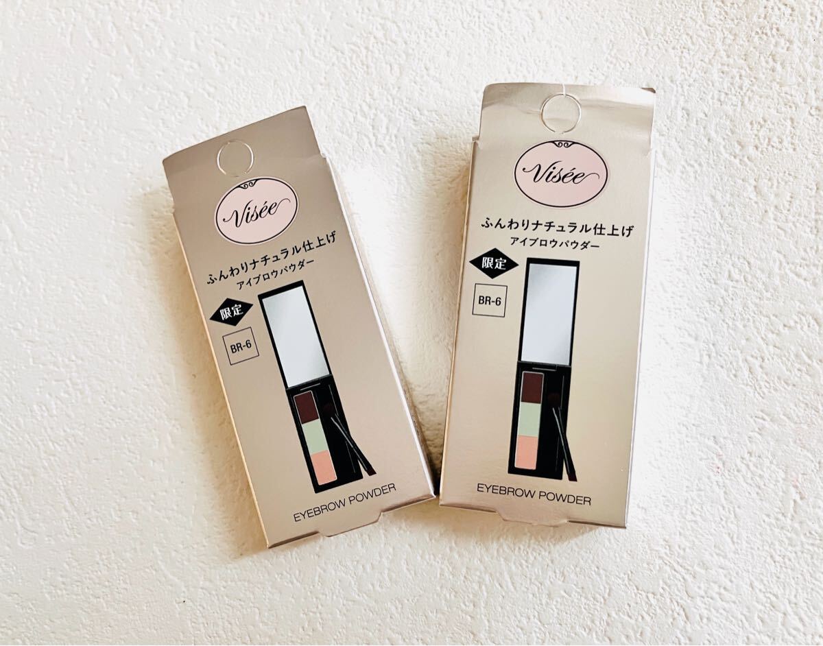 新品未使用未開封★KOSEコーセー★Visee ヴィセ リシェ アイブロウパウダー 2個セット BR-6 ニュアンスミント 3g 眉墨 限定拍卖