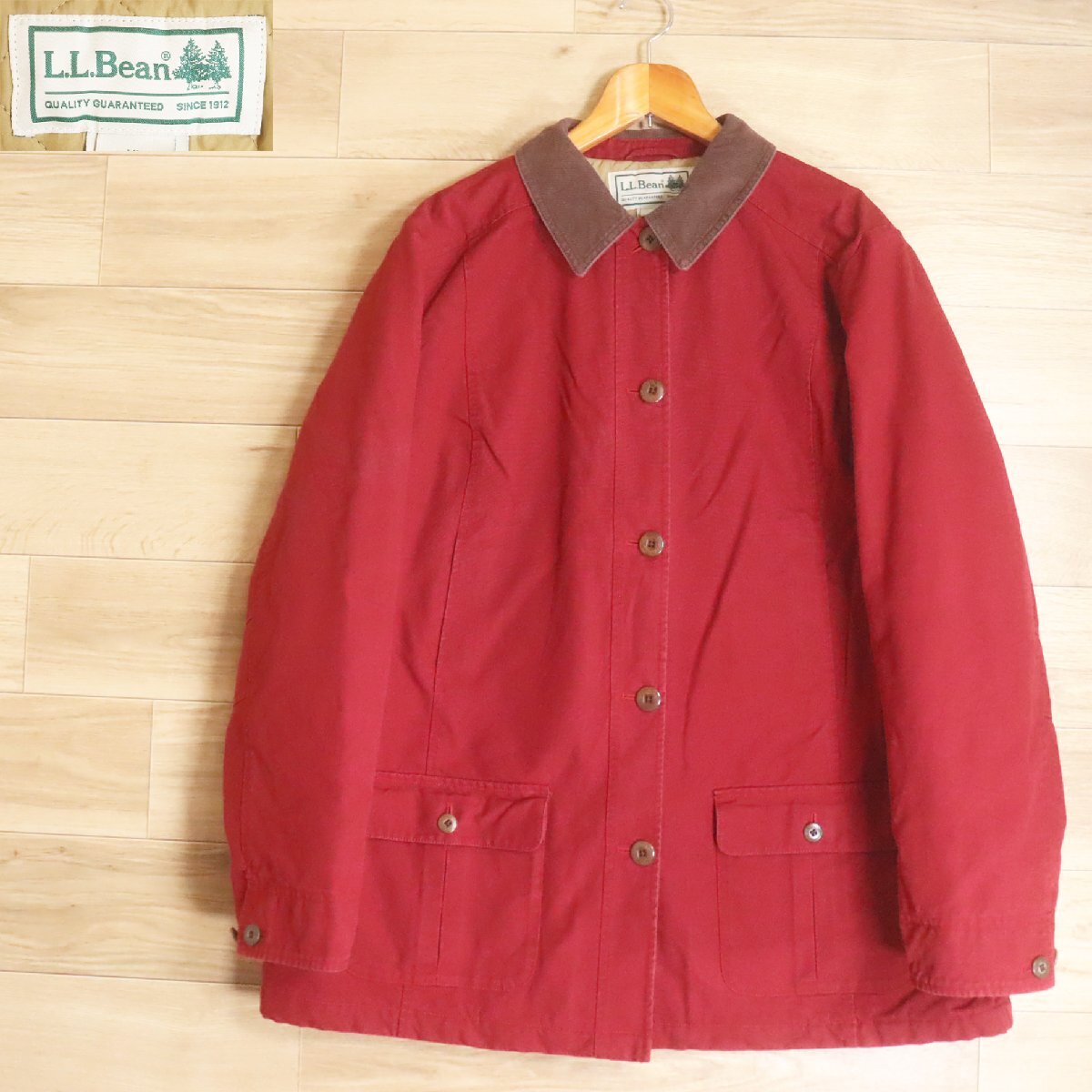 @3K/R6.13-2 L.L.Bean エルエルビーン ハンティングジャケット カバーオール 襟コーデュロイ ブルゾン ワークジャケット XL拍卖