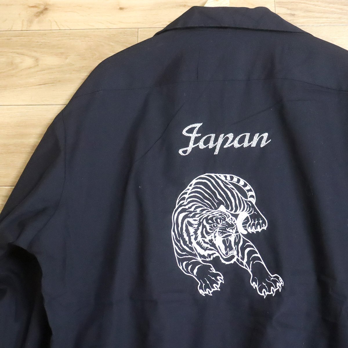 J1T/S9.20-1 アメリカ古着 Gold star ワークシャツ 2XL XXL メンズ ワッペン バック刺繍 虎 トラ スカジャン サンプリング拍卖